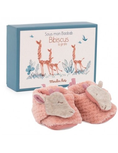 Chaussons Girafe Sous Mon Baobab Moulin Roty Chaussons Girafe Sous Mon Baobab Moulin Roty