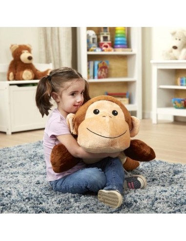 singe peluche geant