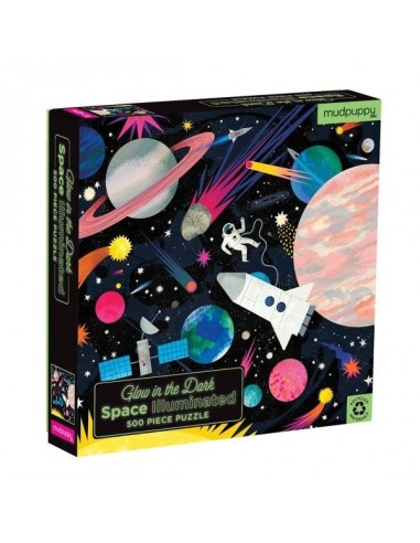 Puzzle phosphorescent espace 500 pièces