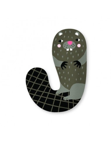 Lettre J en bois M. Carlslund - Vilac Lettre J en bois M. Carlslund - Vilac