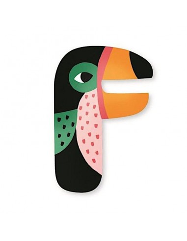 Lettre F en bois M. Carlslund - Vilac Lettre F en bois M. Carlslund - Vilac