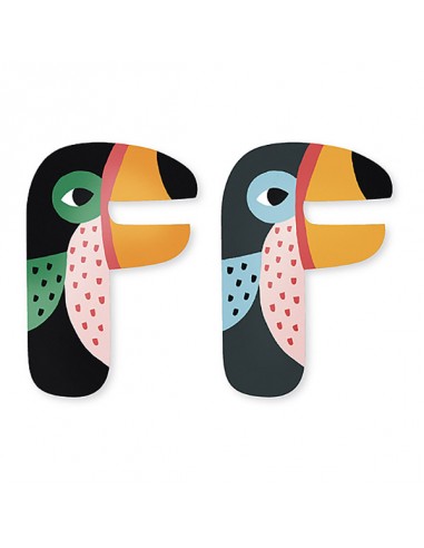 Lettre F en bois M. Carlslund - Vilac Lettre F en bois M. Carlslund - Vilac