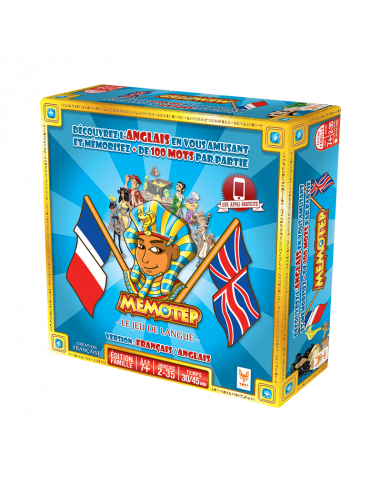 Anglais Jeu de société Memotep Le jeu de la langue Français 