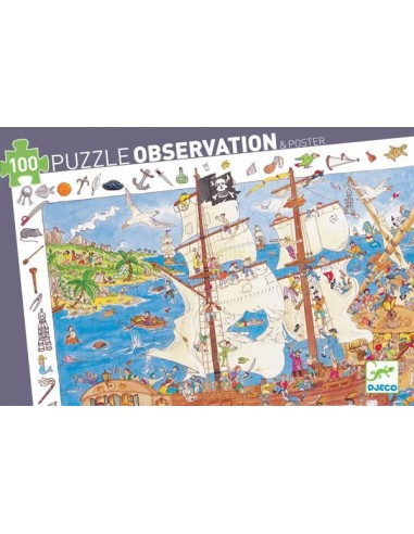 Puzzle d'observation Les pirates - Djeco Puzzle d'observation Les pirates - Djeco