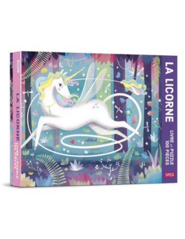 La licorne livre et puzzle de 100 pièces - Sassi