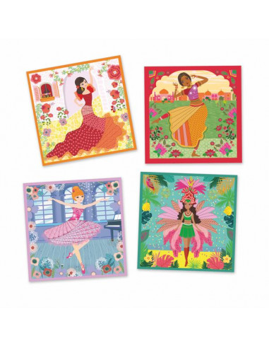 plisse papier danseuses pliage djeco lapouleapois fr