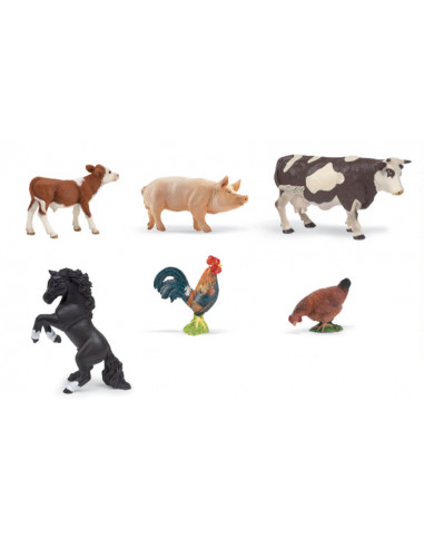 12 mini figurines de la ferme - Papo