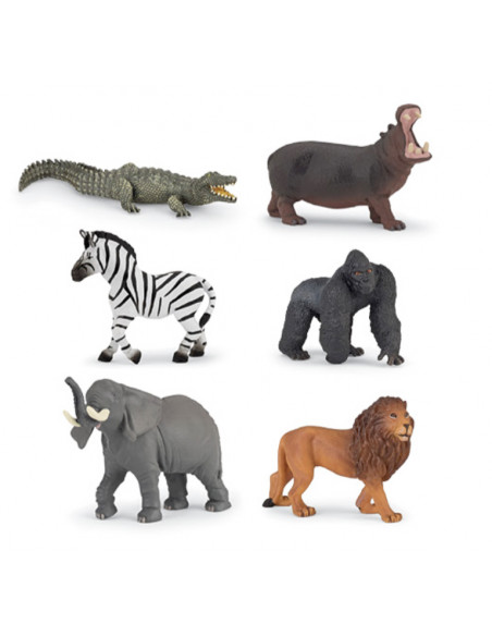 BUYGER Jeux Figurine Animaux, 13 Pièces Grand Animaux de la Savane Jungle Animaux  Jouet Forêt Sauvages Safari Zoo Set Cadeau pour 3 Ans Enfant Fille Garçons  : : Jeux et Jouets