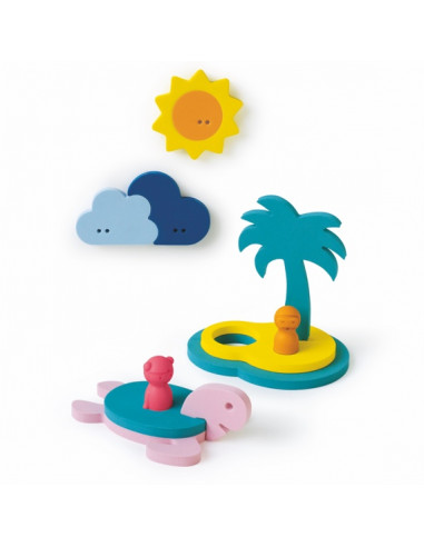 Puzzle de bain l'île au trésor - Quut Puzzle de bain l'île au trésor - Quut