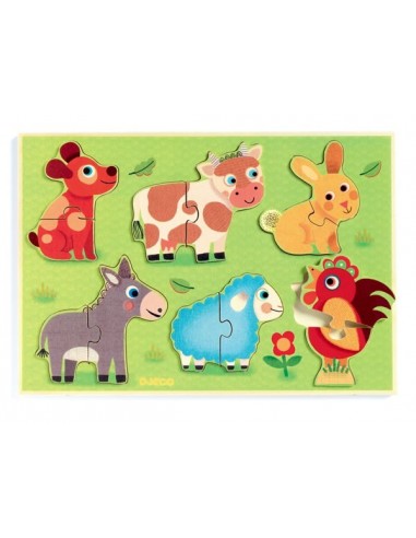 Puzzle bois coucou prairie - Djeco Puzzle bois coucou prairie - Djeco