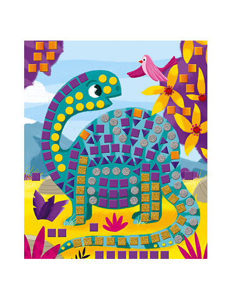 Kit Créatif Enfant Janod - Mosaïques Mousse Dinosaures