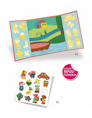 Stickers repositionnables les animaux... Stickers repositionnables les animaux...