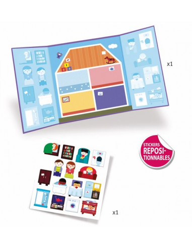 Stickers repositionnables la maison -... Stickers repositionnables la maison -...