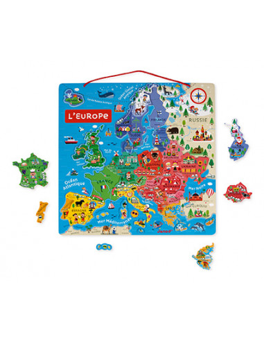 Puzzle carte d'Europe magnétique - Janod Puzzle carte d'Europe magnétique - Janod