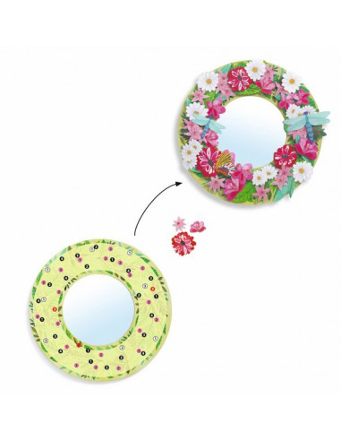 3 miroirs à décorer douceur florale -... 3 miroirs à décorer douceur florale -...