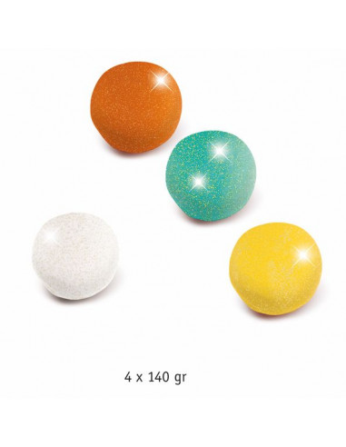 4 pots de pâte à modeler pailletées -... 4 pots de pâte à modeler pailletées -...