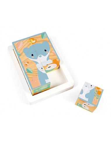 Barquette 6 cubes pure - Janod Barquette 6 cubes pure - Janod