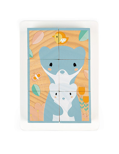 Barquette 6 cubes pure - Janod Barquette 6 cubes pure - Janod