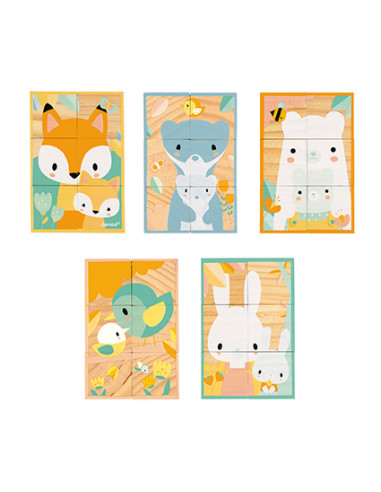 Barquette 6 cubes pure - Janod Barquette 6 cubes pure - Janod