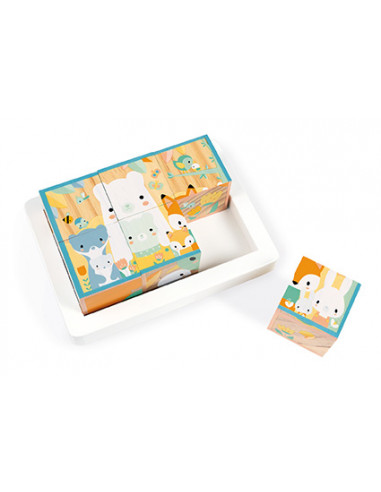 Barquette 6 cubes pure - Janod Barquette 6 cubes pure - Janod