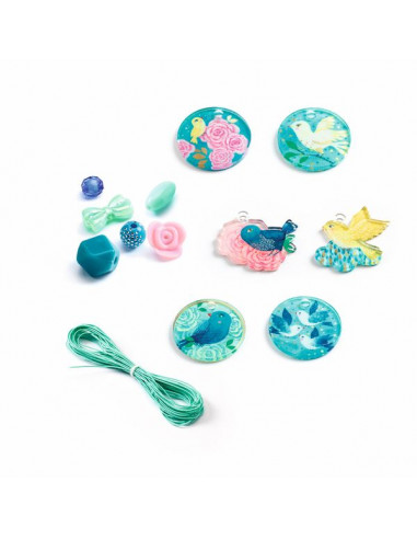 Perles fantaisies oiseaux - Djeco Perles fantaisies oiseaux - Djeco