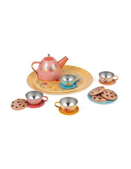 Service à thé jeu pour enfants Cuisine Accessoires teeset Jeu Vaisselle Enfants Vaisselle Métal 