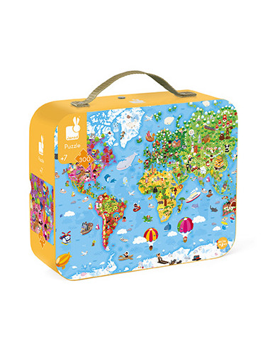 Puzzle géant carte du monde - Janod