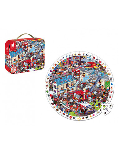 Puzzle d'observation pompier - Janod Puzzle d'observation pompier - Janod