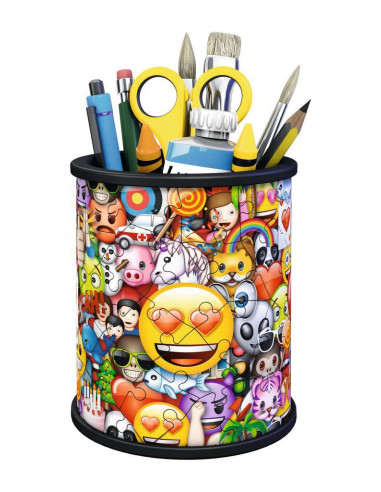 Puzzle 3D pot à crayons émoji -...