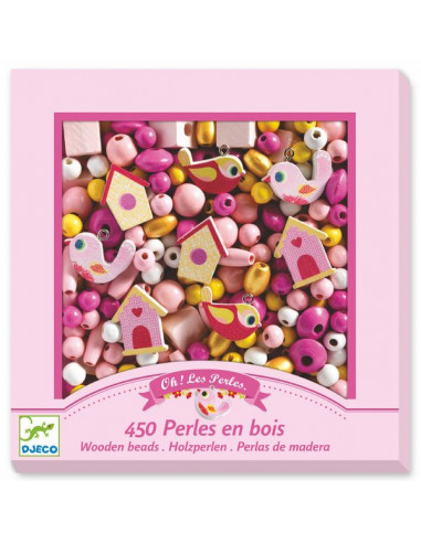 Perles en bois oiseaux - Djeco Perles en bois oiseaux - Djeco