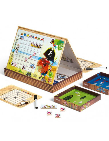 Coffret 4 jeux Ludo Wood - Djeco - Un jeu Djeco - BCD Jeux