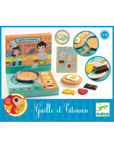 Gaëlle et Titouan atelier crêpe - Djeco Gaëlle et Titouan atelier crêpe - Djeco