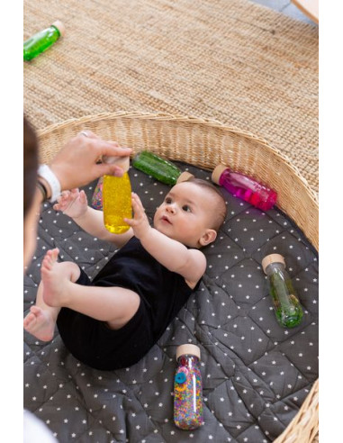 Bouteille sensorielle jaune - Petit Boum Bouteille sensorielle jaune - Petit Boum