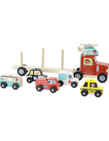 Empilauto bois 6 véhicules - Vilac Empilauto bois 6 véhicules - Vilac