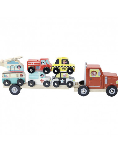 Empilauto bois 6 véhicules - Vilac Empilauto bois 6 véhicules - Vilac