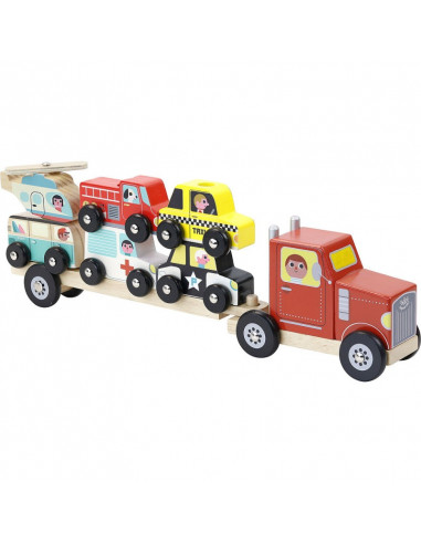 Empilauto bois 6 véhicules - Vilac Empilauto bois 6 véhicules - Vilac