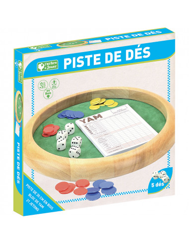 Piste de dés en bois 35 cm Piste de dés en bois 35 cm