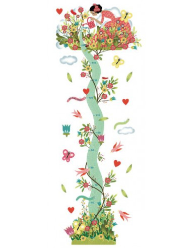 Stickers Toise Jeune Fille Au Jardin Djeco