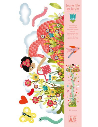 Stickers Toise Jeune Fille Au Jardin Djeco Stickers Toise Jeune Fille Au Jardin Djeco