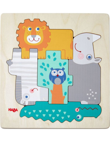 Puzzle en bois dans la jungle - Haba