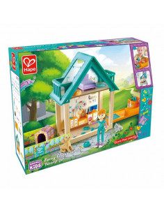 Hape Maison de poupée 4 saisons, meublée, 35 pièces E3401