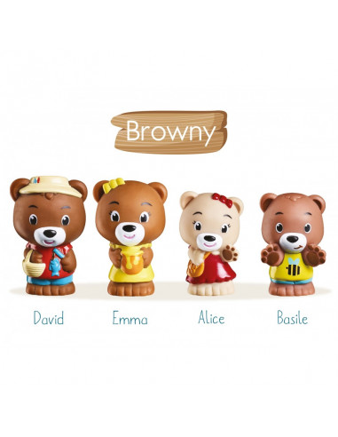 4 personnages famille ours Browny...