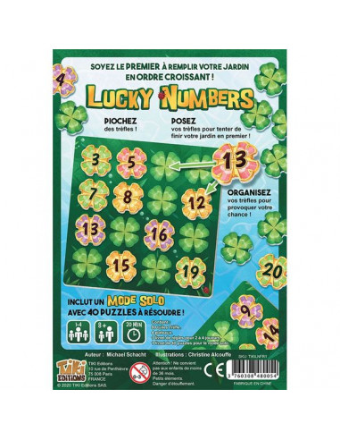 Jeu Lucky numbers Jeu Lucky numbers