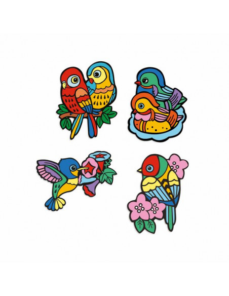 Bebes Oiseaux Coloriage Velours Djeco Bebes Oiseaux Coloriage Velours Djeco
