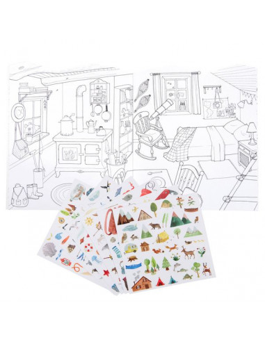 Cahier de coloriage et stickers... Cahier de coloriage et stickers...