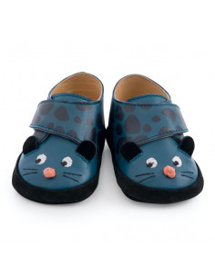 Chaussons cuir panthère...