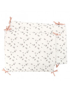 Tour de lit crème à motifs...