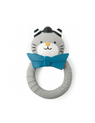 Anneau caoutchouc naturel Chat gris...