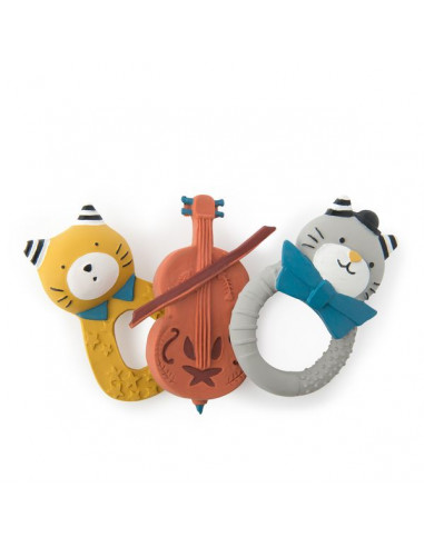 Anneau caoutchouc naturel Chat gris... Anneau caoutchouc naturel Chat gris...