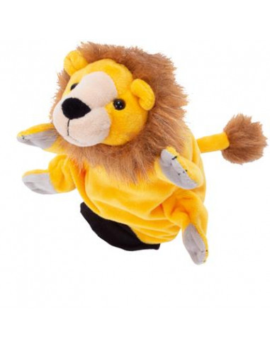 Peluche gant marionnette lion